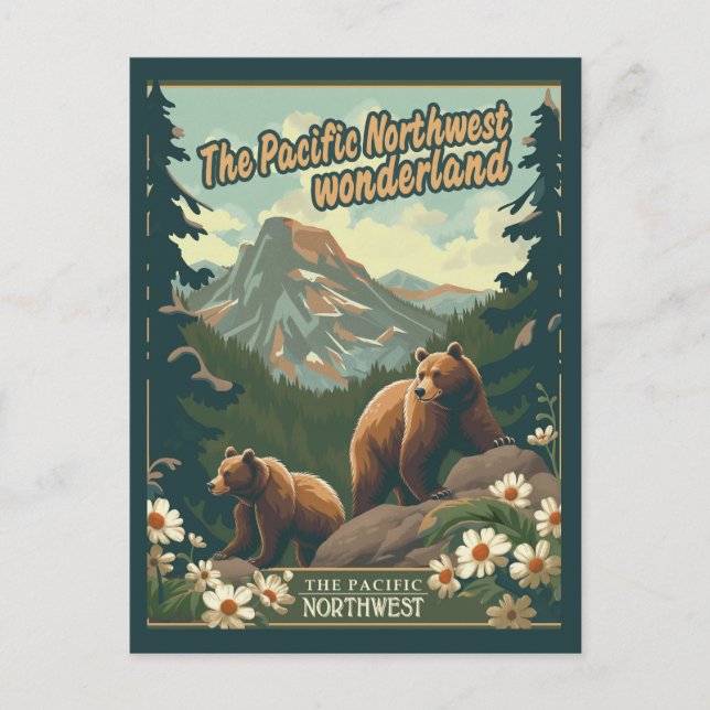 Postal Majestuoso Pacífico Noroeste (Anverso)