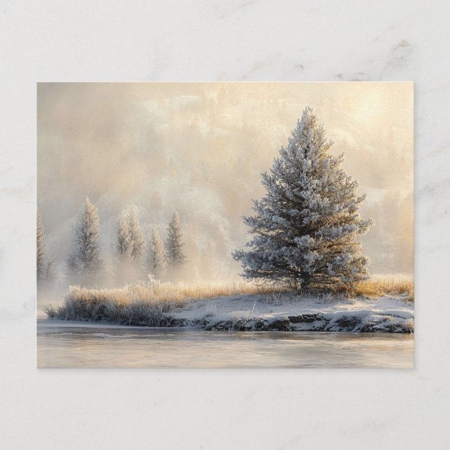 Postal Majestuoso paisaje invernal (Anverso)