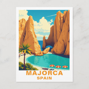 Postal Majorca Vintage, España Viaje a la Playa