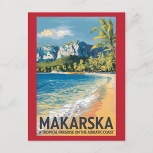 Postal Makarska Croacia Viajes Arte Vintage