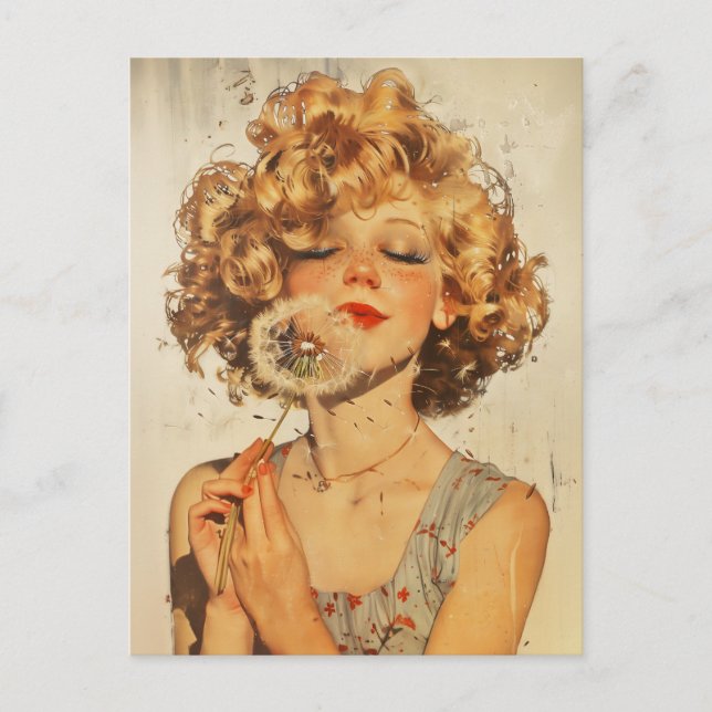 Postal Make a Wish Dandelion (Anverso)