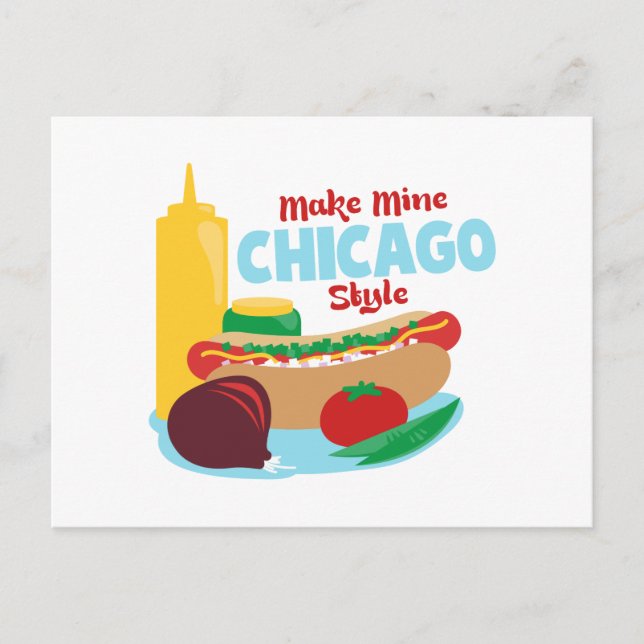 Postal Make Mine Chicago Style (Anverso)