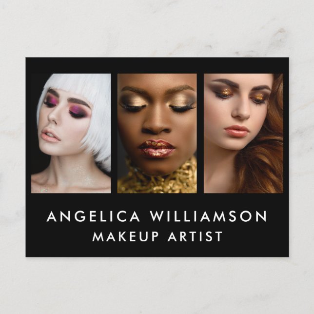 Postal Makeup Artist Business 3 Foto (Anverso)