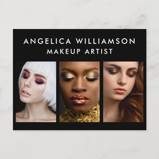 Postal Makeup Artist Business 3 Foto (Anverso)