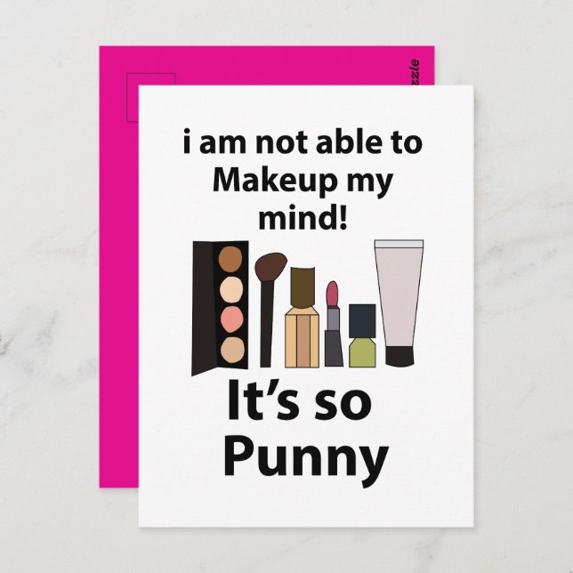 Postal Makeup Funny Pun Makeup (Anverso / Reverso)