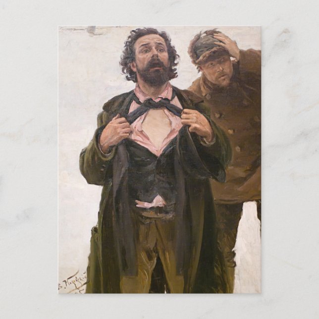 Postal Makovsky- Estudio al 9 de enero de 1905 sobre Vasi (Anverso)