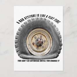 Postal Mal comportamiento como el neumático plano