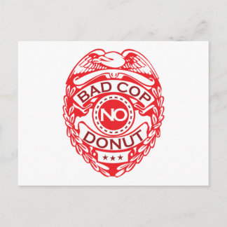 Postal Mal policía sin donar - Rojo