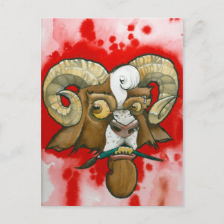Postal "¡Mala cabra!"