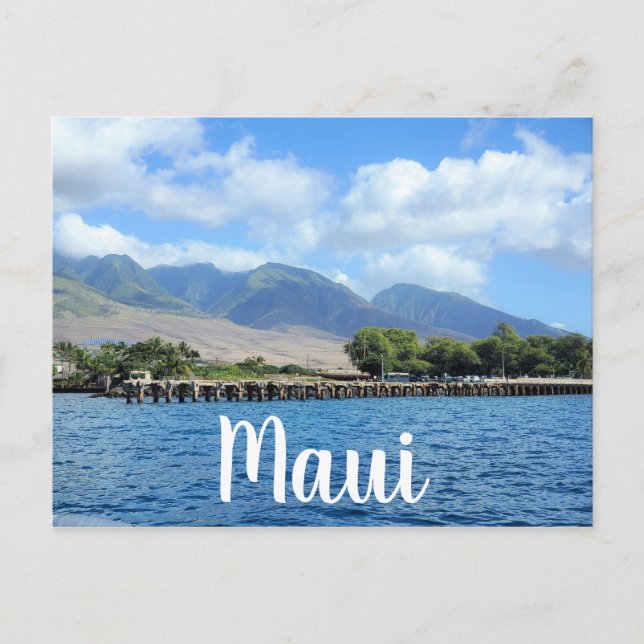 Postal Mala Wharf en Lahaina Maui (Anverso)