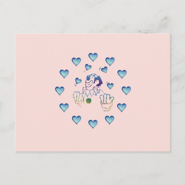 Postal malabarista enamorado (Anverso)