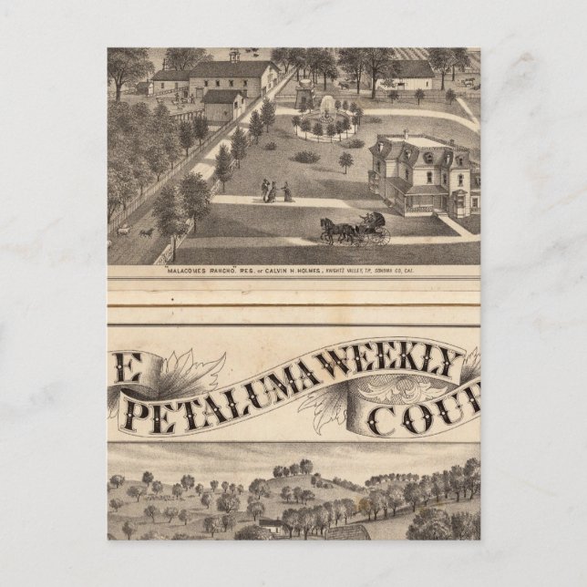 Postal Malacomes Rancho (Anverso)