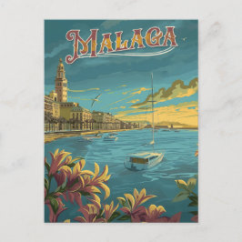 Postal Málaga con encanto retro - Viajes de época