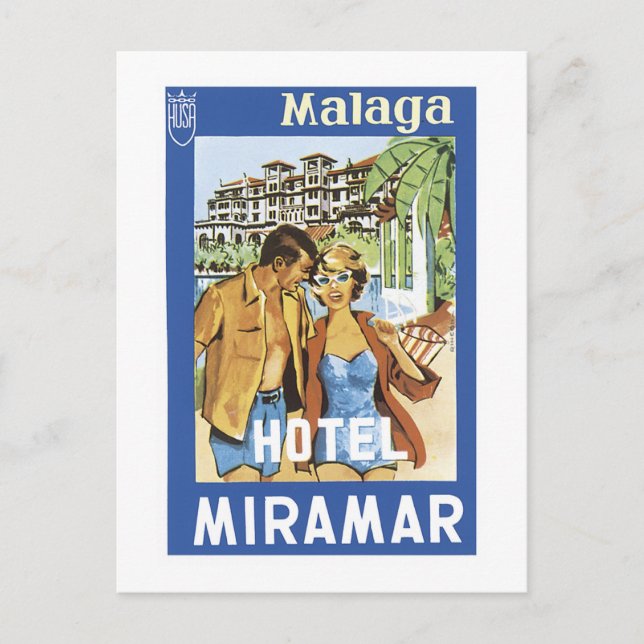 Postal Málaga Hotel Miramar (Anverso)