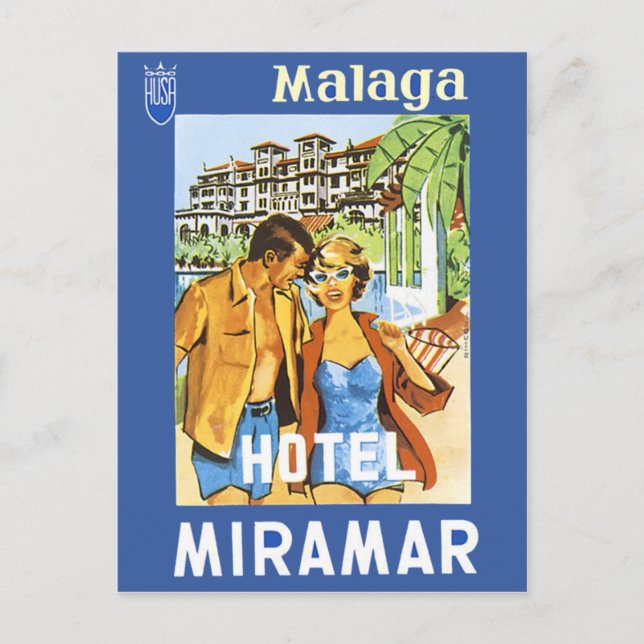 Postal Málaga - Hotel Miramar (Anverso)