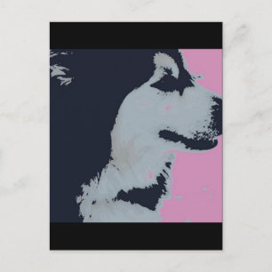 Postal Malamute Dog Pop Art