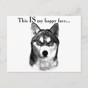 Postal Malamute Happy Face
