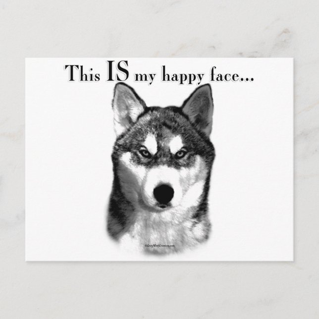 Postal Malamute Happy Face (Anverso)