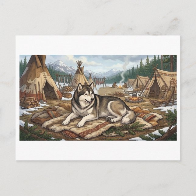 Postal Malamute Nativo   (Anverso)