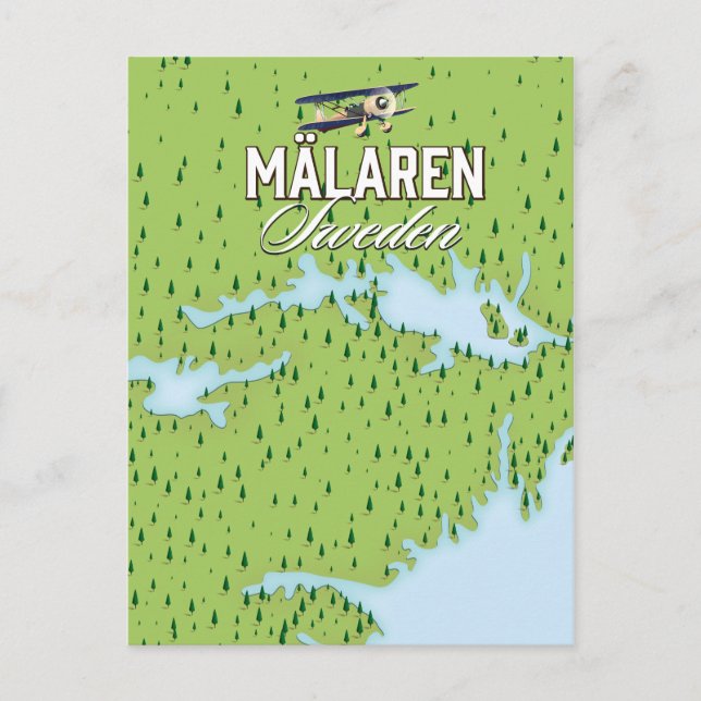 Postal Mälaren Suecia (Anverso)