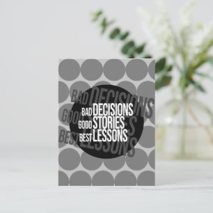 Postal Malas Decisiones Buenas Historias Mejores Leccione