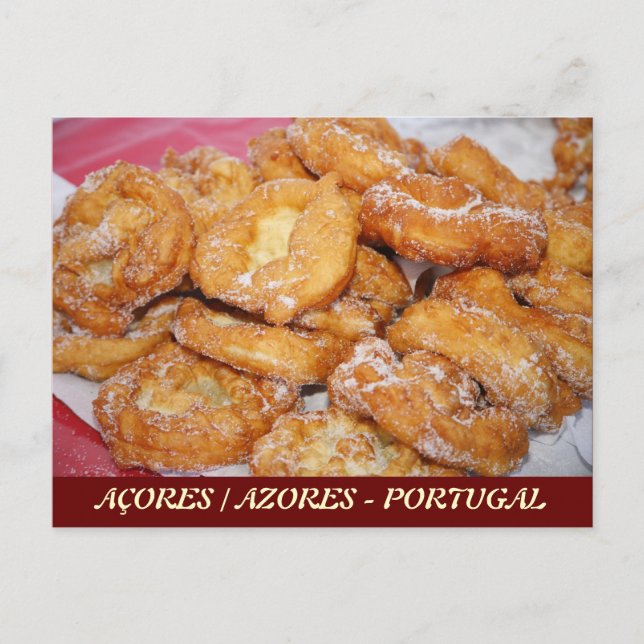 Postal Malassadas azoríes (Anverso)
