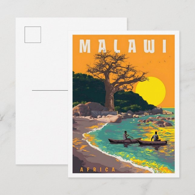 Postal Malaui África Viajes Antiguos  (Anverso / Reverso)