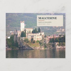 Postal Malcesine Castello Scaligero en el lago de Garda