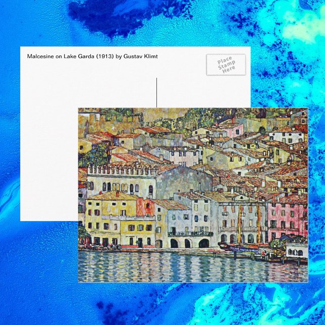 Postal Malcesine en el lago Garda por Gustav Klimt (Subido por el creador)