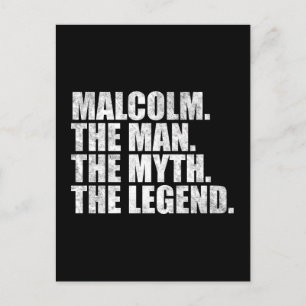 Postal Malcolm nombre, Malcolm El Hombre El Mito La Leyen