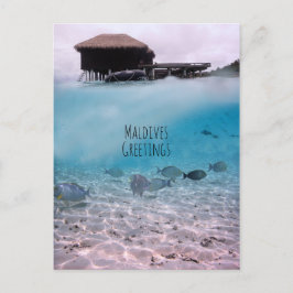 Postal Maldivas saluda Snorkeling Divertido recuerdo