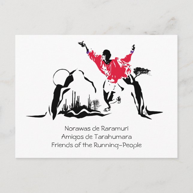 Postal malerunner, Norawas de Raramuri Amigos de Tarahu.. (Anverso)