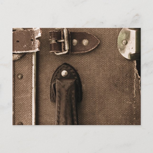 Postal Maleta marrón antigua (Anverso)