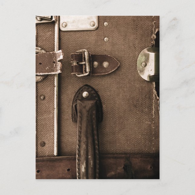 Postal Maleta marrón antigua (Anverso)