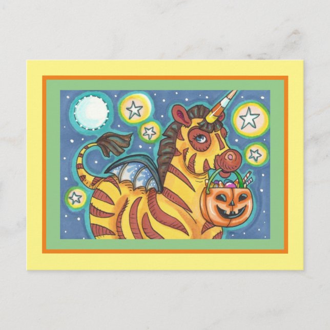 POSTAL MALETERÍA O TRATAMIENTO DE MAT WING ZEBRA, HALLOWE (Anverso)