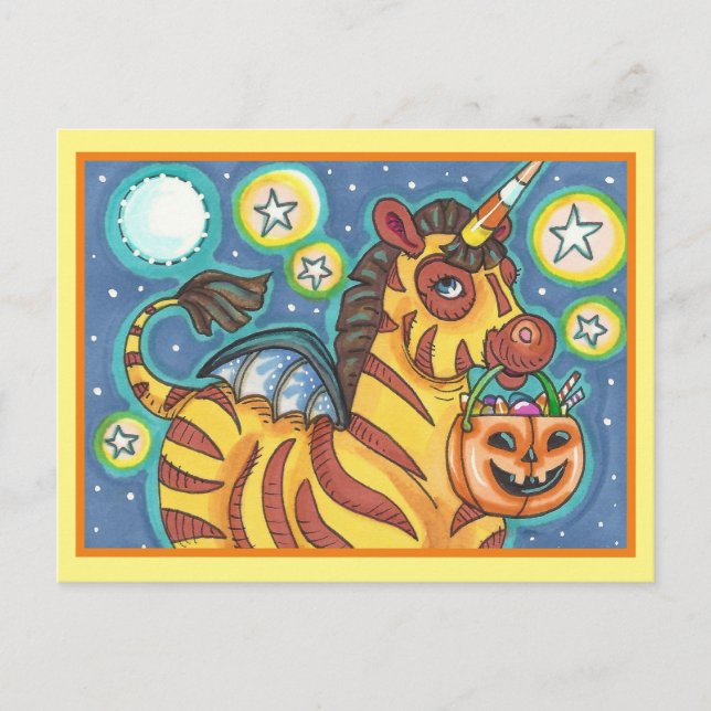 POSTAL MALETERÍA O TRATAMIENTO DE MAT WING ZEBRA, HALLOWE (Anverso)
