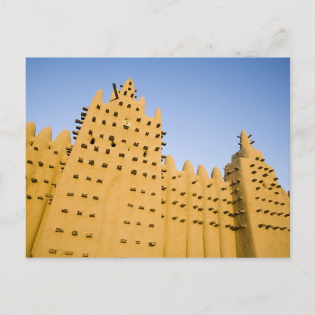 Postal Malí, Djenne. Mezquita Grande (Anverso)