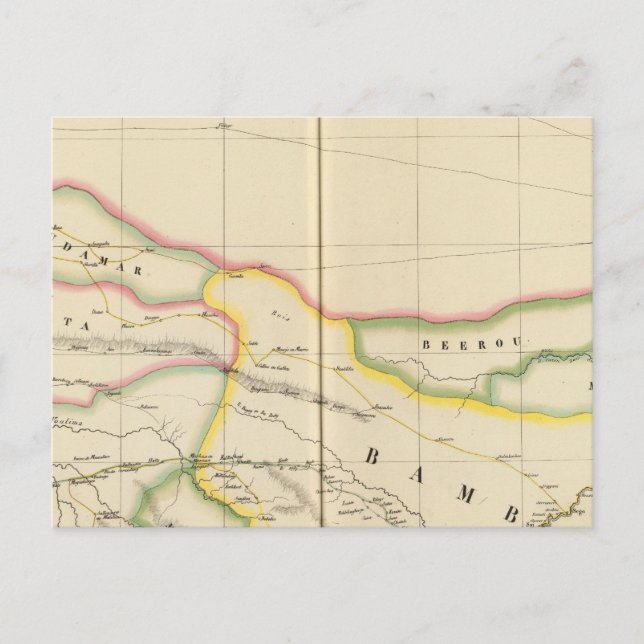 Postal Malí Mauritania y Burkina Faso, África (Anverso)