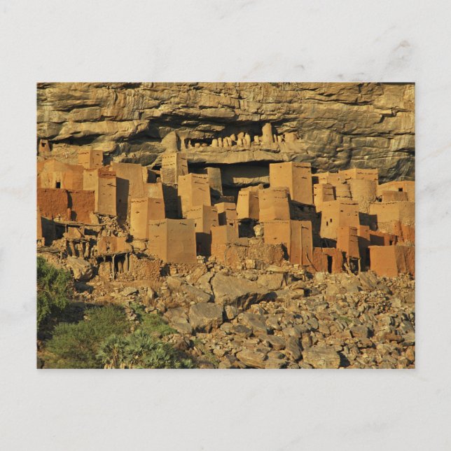 Postal MALI, tierras Dogon. Tellem maliense tradicional (Anverso)