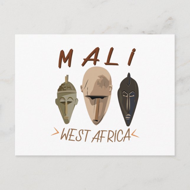 Postal Malí Wesr África (Anverso)