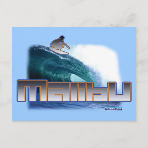 Postal Malibu Beach Surfing