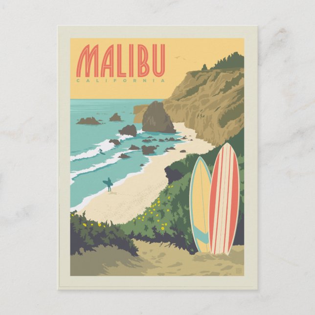 Postal Malibu, California (Anverso)