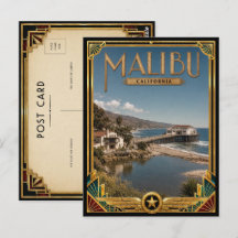 Malibú California Arte Deco Vintage Edad Dorada