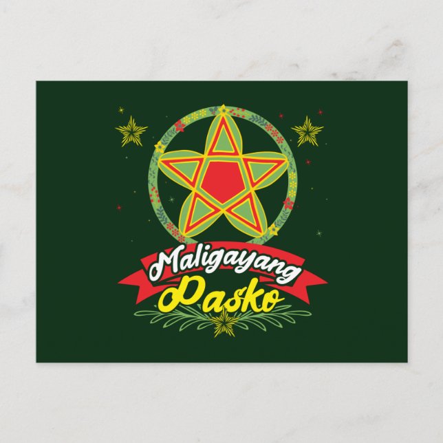 Postal Maligayang Pasko Navidades filipinos Filipinas (Anverso)