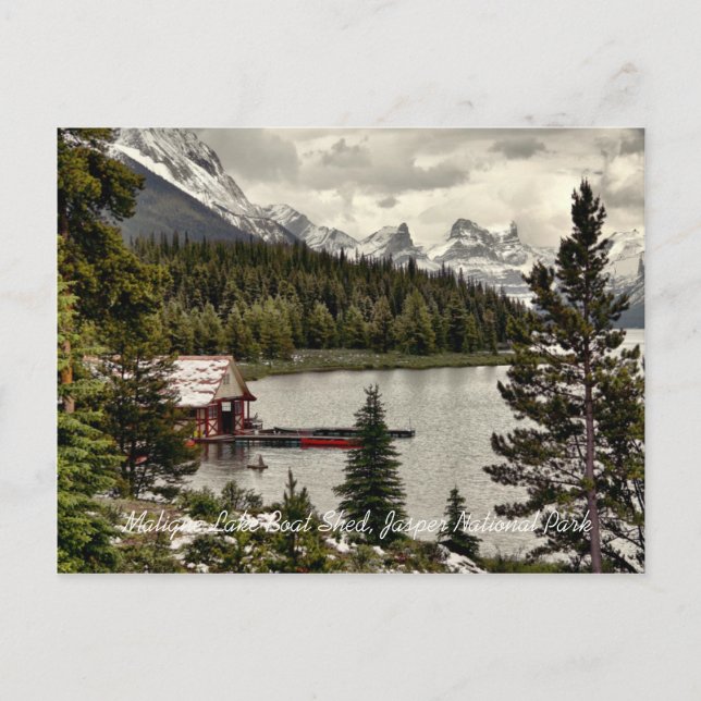Postal Maligno Boat Lake Shed Jasper Parque Natn'l Postca (Anverso)