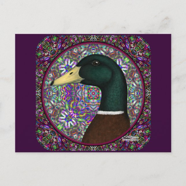 Postal Mallard Drake Mosaic Circle (Anverso)