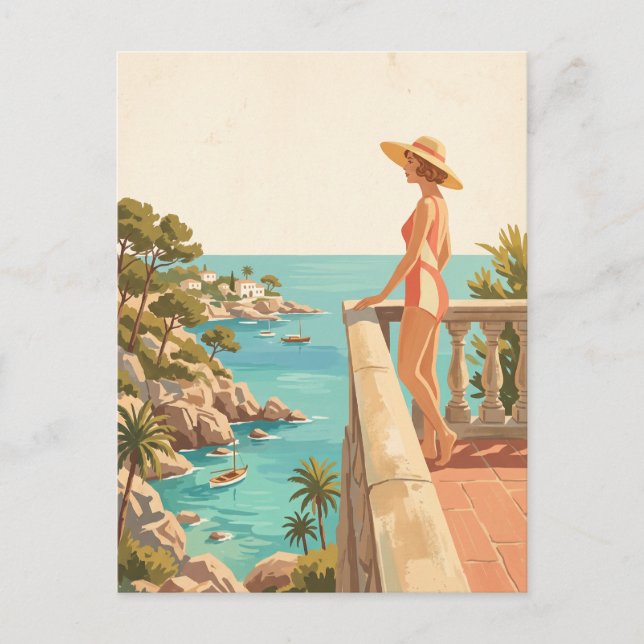Postal Mallorca España Viaje Antiguo Costa Española (Anverso)