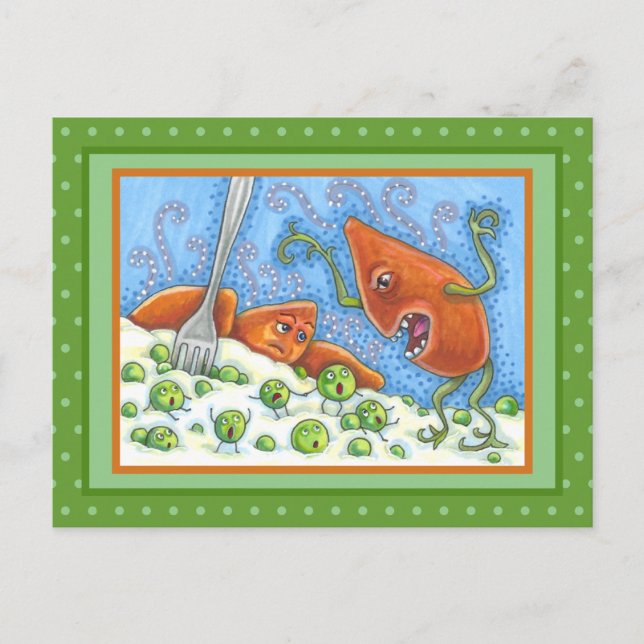 POSTAL MALO YAM GRITANDO EN PEAS, DIVERTIDA COMIDA DE GRA (Anverso)