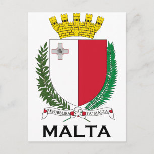 Postal MALTA - emblema/escudo de armas/símbolo/bandera