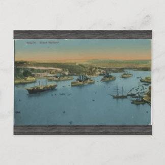 Postal Malta - Gran puerto, Vintage